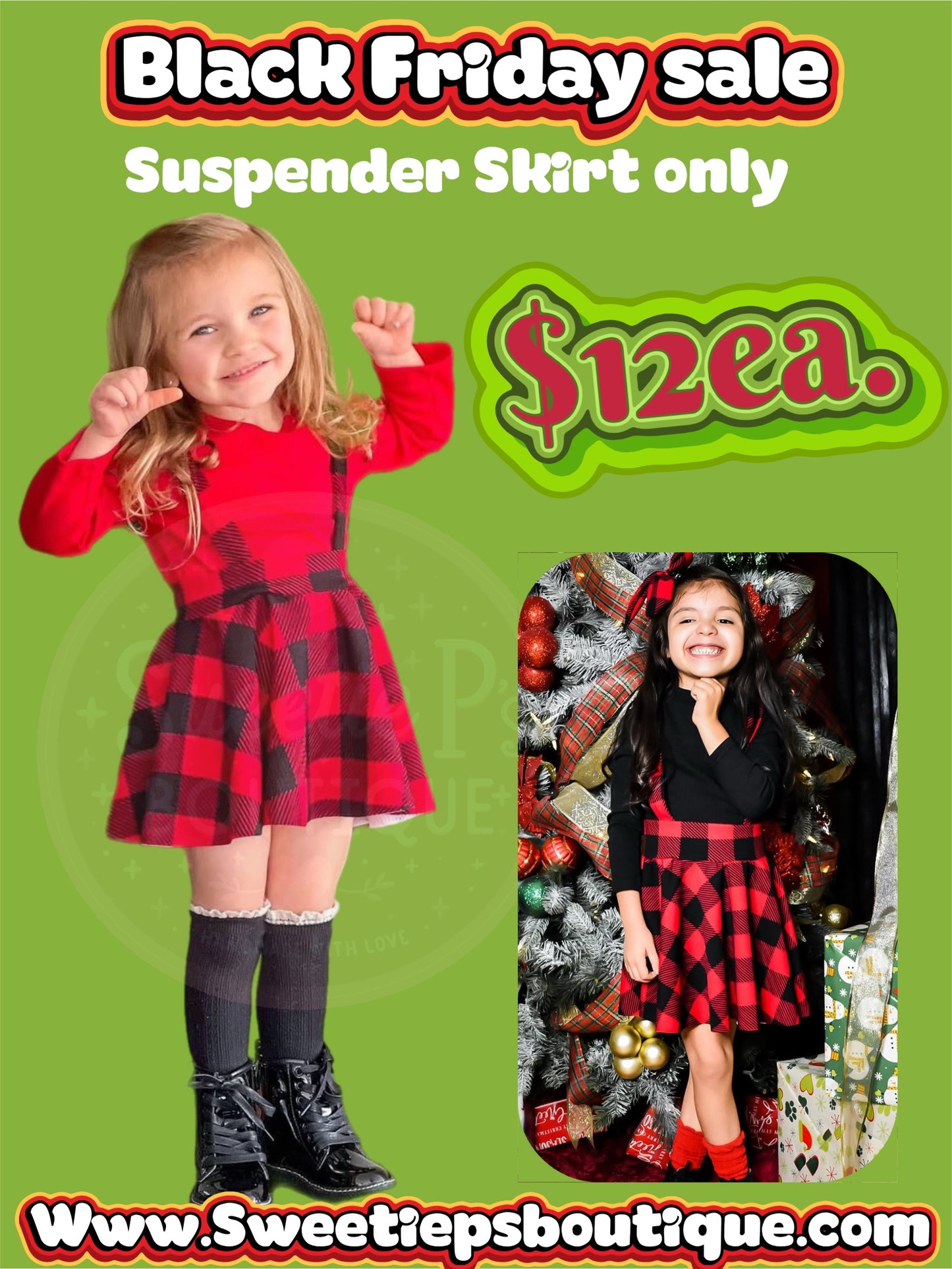 BLACK FRIDAY SALE SUSPENDER SKIRT