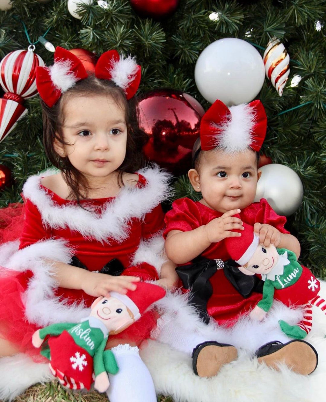 SANTA BABY BOWS