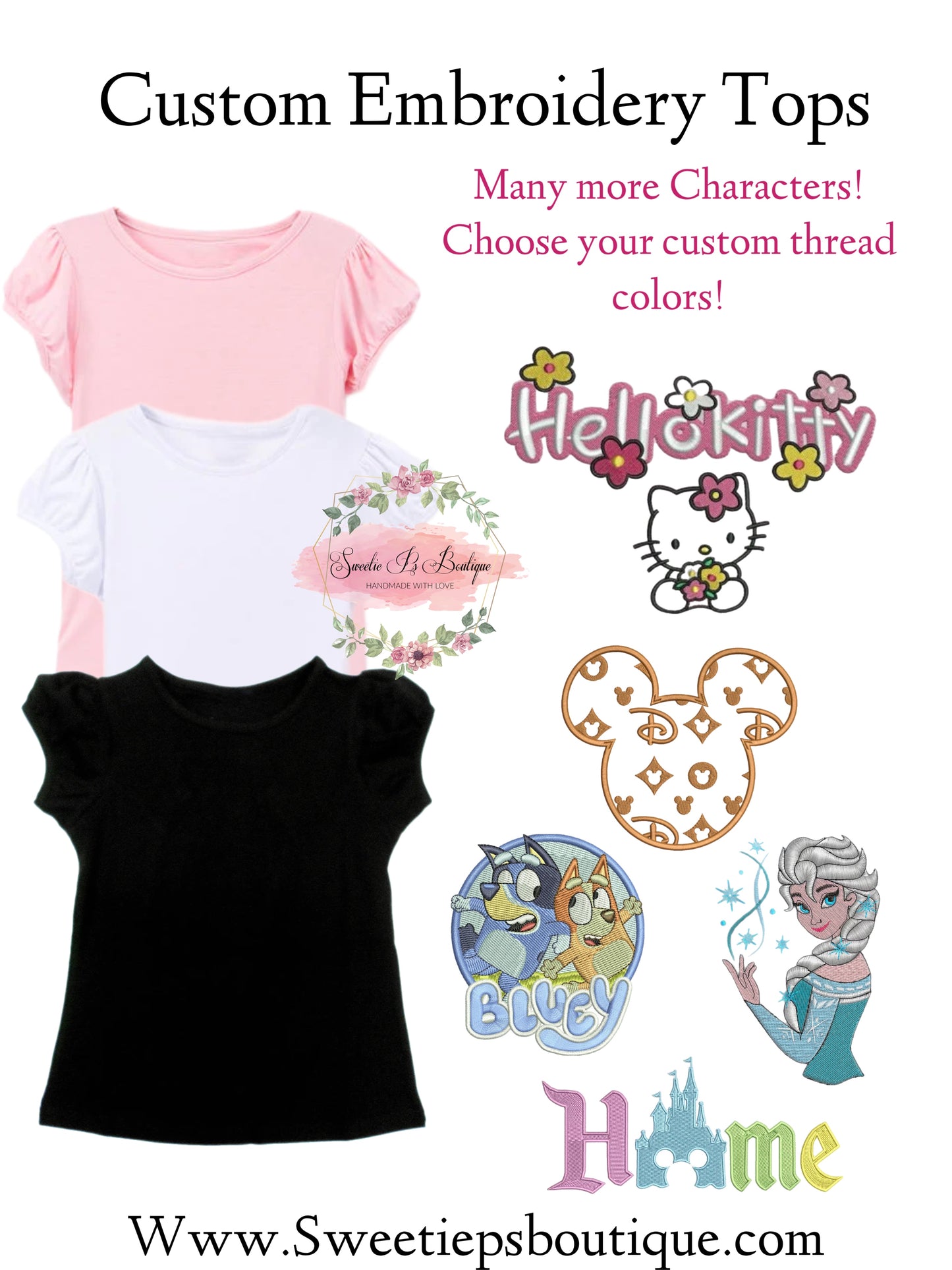 EMBROIDER PRINCESS SLEEVE TOPS