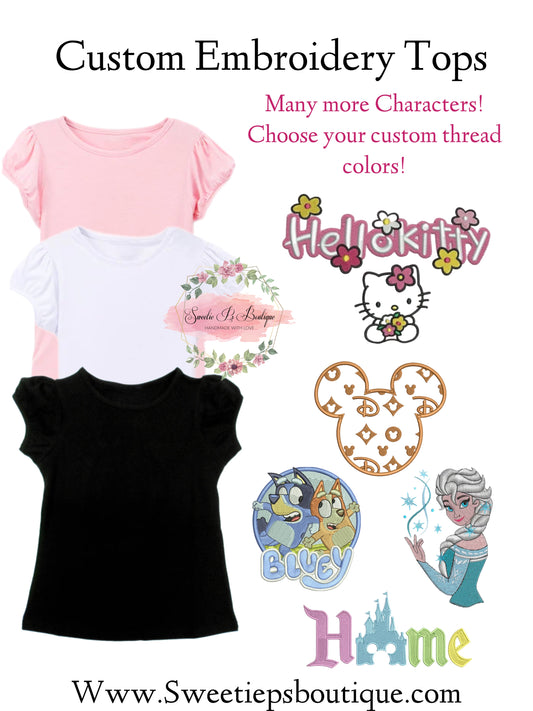 EMBROIDER PRINCESS SLEEVE TOPS